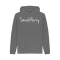 smashharry mens organic slate grey pullover hoodie