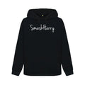 smashharry womens organic black pullover hoodie