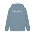 smashharry womens organic stone blue pullover hoodie