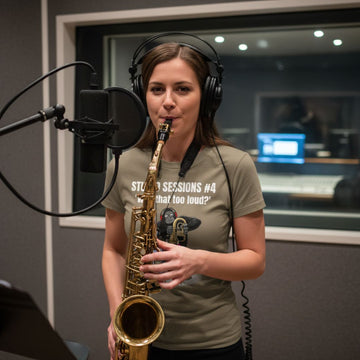 SmashHarry Women's Basic T-Shirt — Studio Sessions #4 Brass