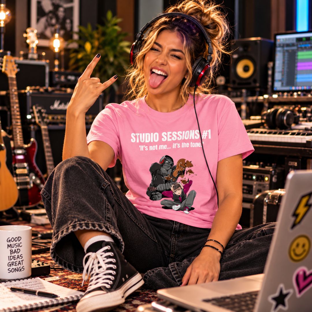 SmashHarry Women's Basic T-Shirt — Studio Sessions #1 Guitar