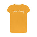 smashharry womens organic mustard crew neck t-shirt