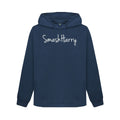 smashharry womens organic navy blue pullover hoodie