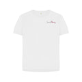 smashharry womens organic relaxed fit white t-shirt