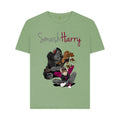 smashharry women's organic plain sage t-shirt with guitar image