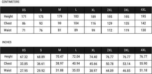 Size Charts