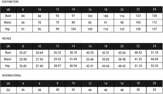 Size Charts