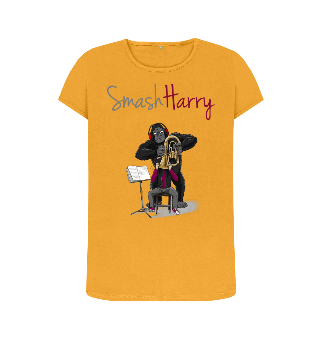 Mustard Printed T-shirt Front