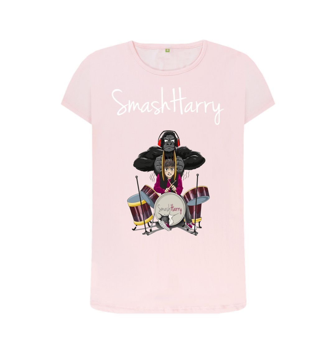 Pink Printed T-shirt Front