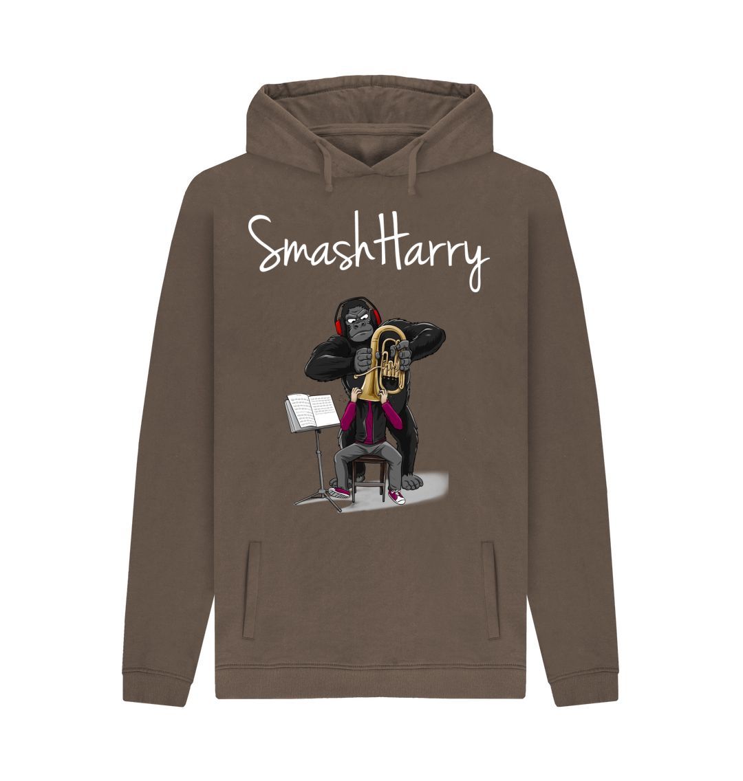 Chocolate SmashHarry Men's Organic Pullover Hoodie \u2014 Brass