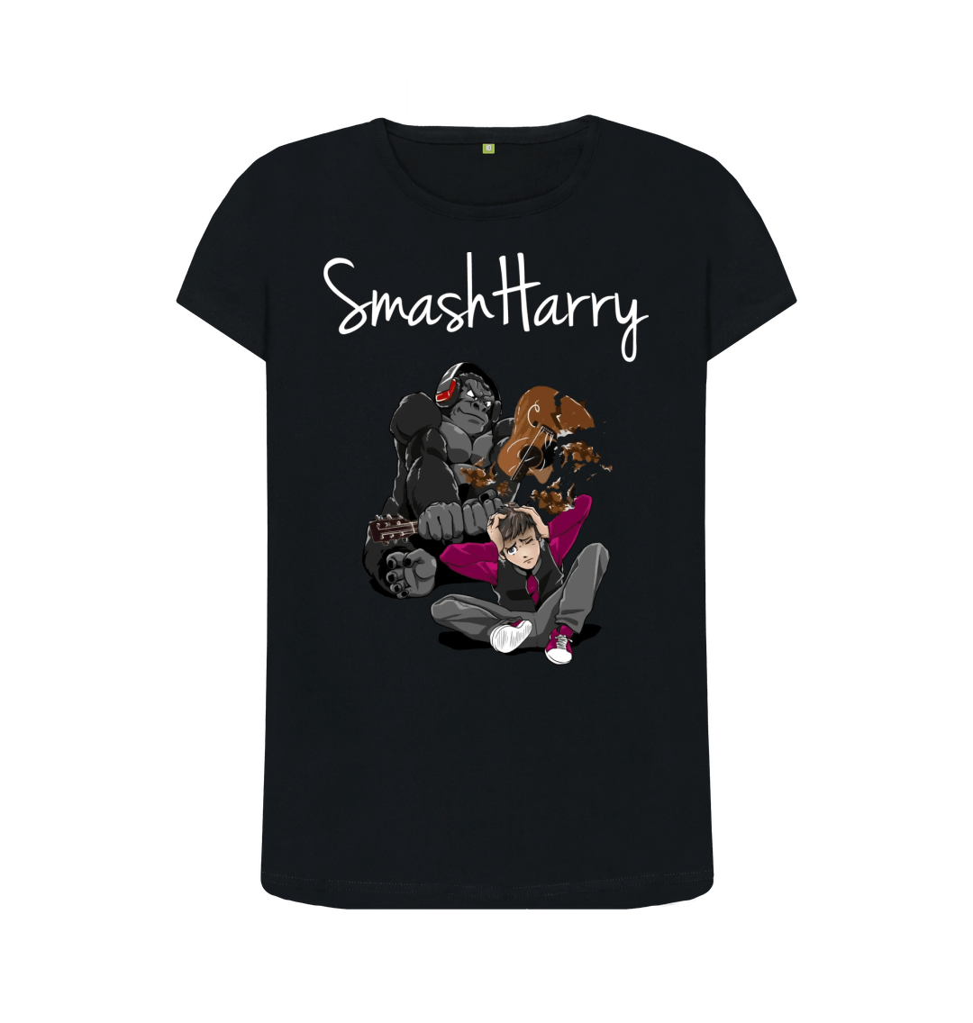Black Printed T-shirt Front