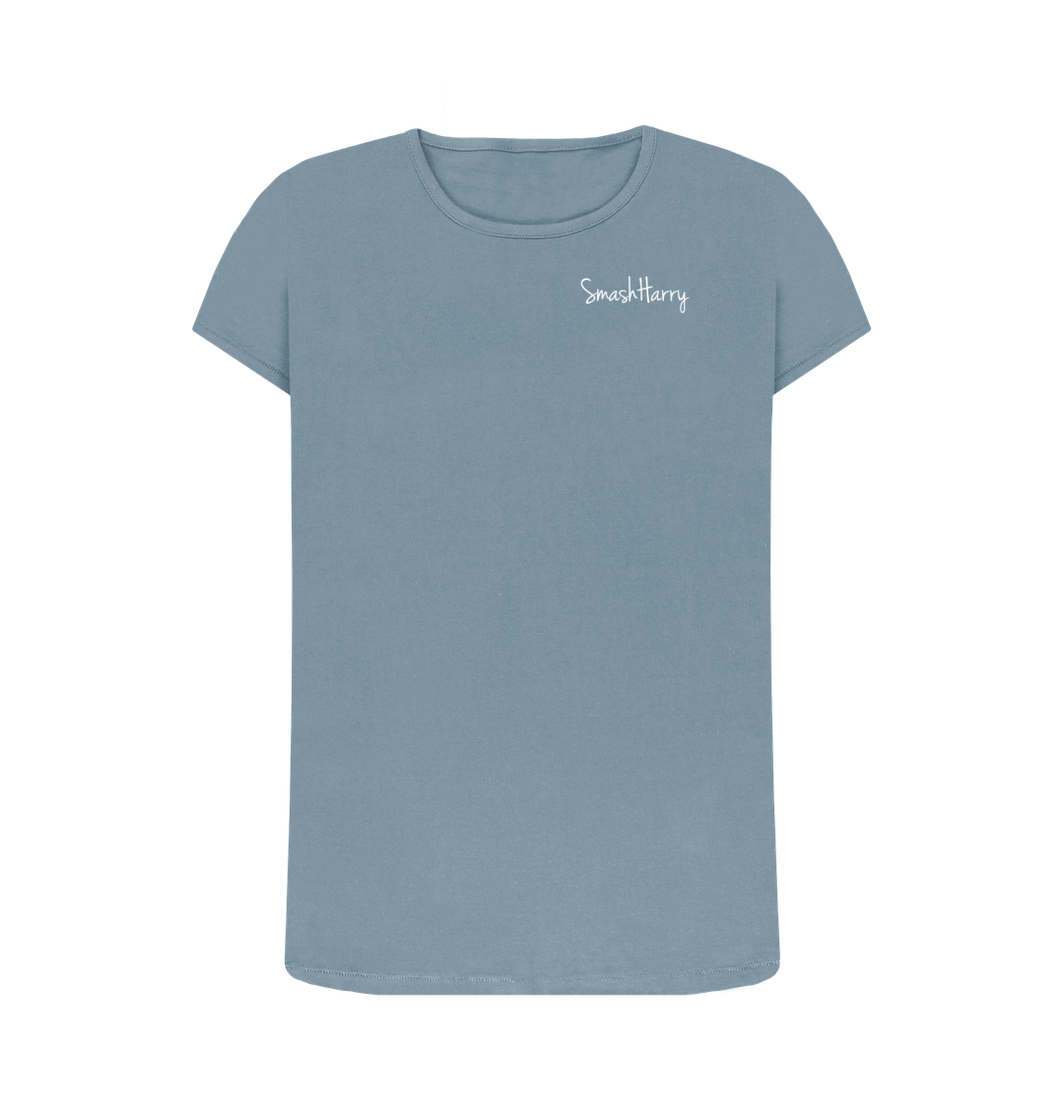 Stone Blue Printed T-shirt Front