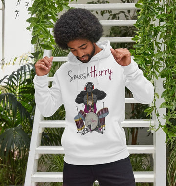 SmashHarry Men's Organic Pullover Hoodie | Drums