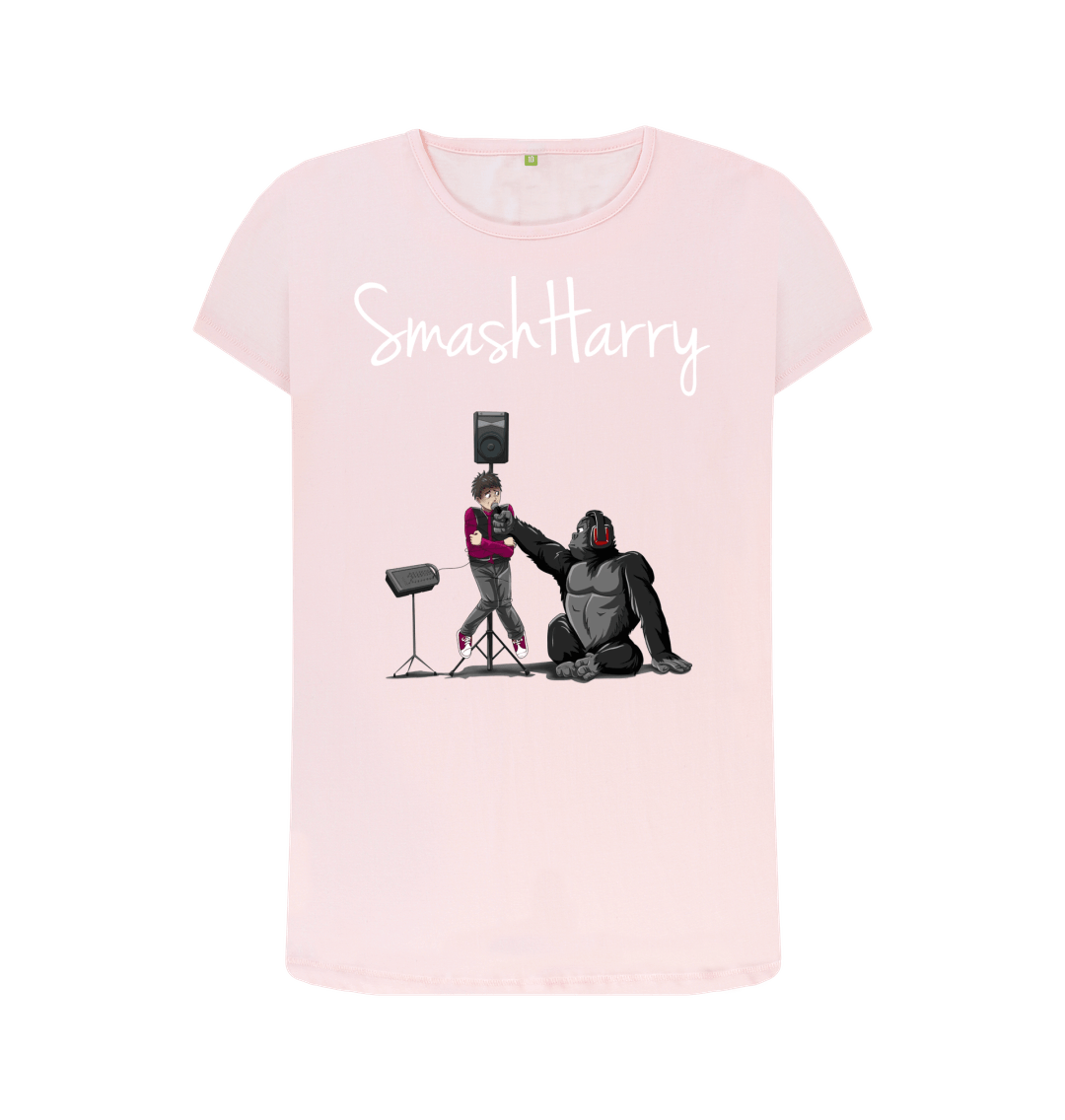 Pink Printed T-shirt Front