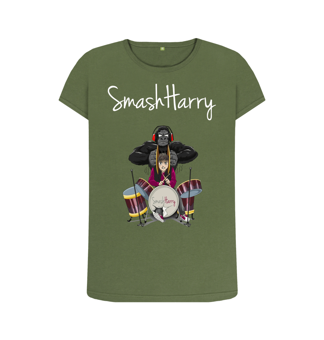 Khaki Printed T-shirt Front