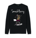 Black Printed Sweater Front