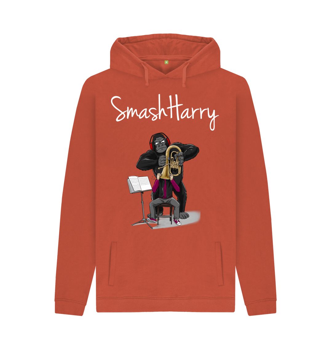 Rust SmashHarry Men's Organic Pullover Hoodie \u2014 Brass
