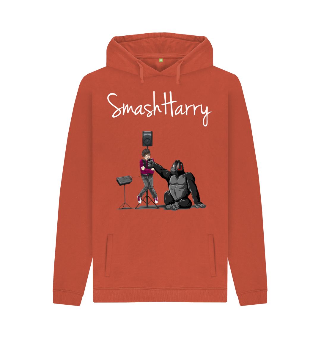 Rust SmashHarry Men's Organic Pullover Hoodie \u2014 Microphone