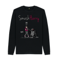Black Printed Sweater Front