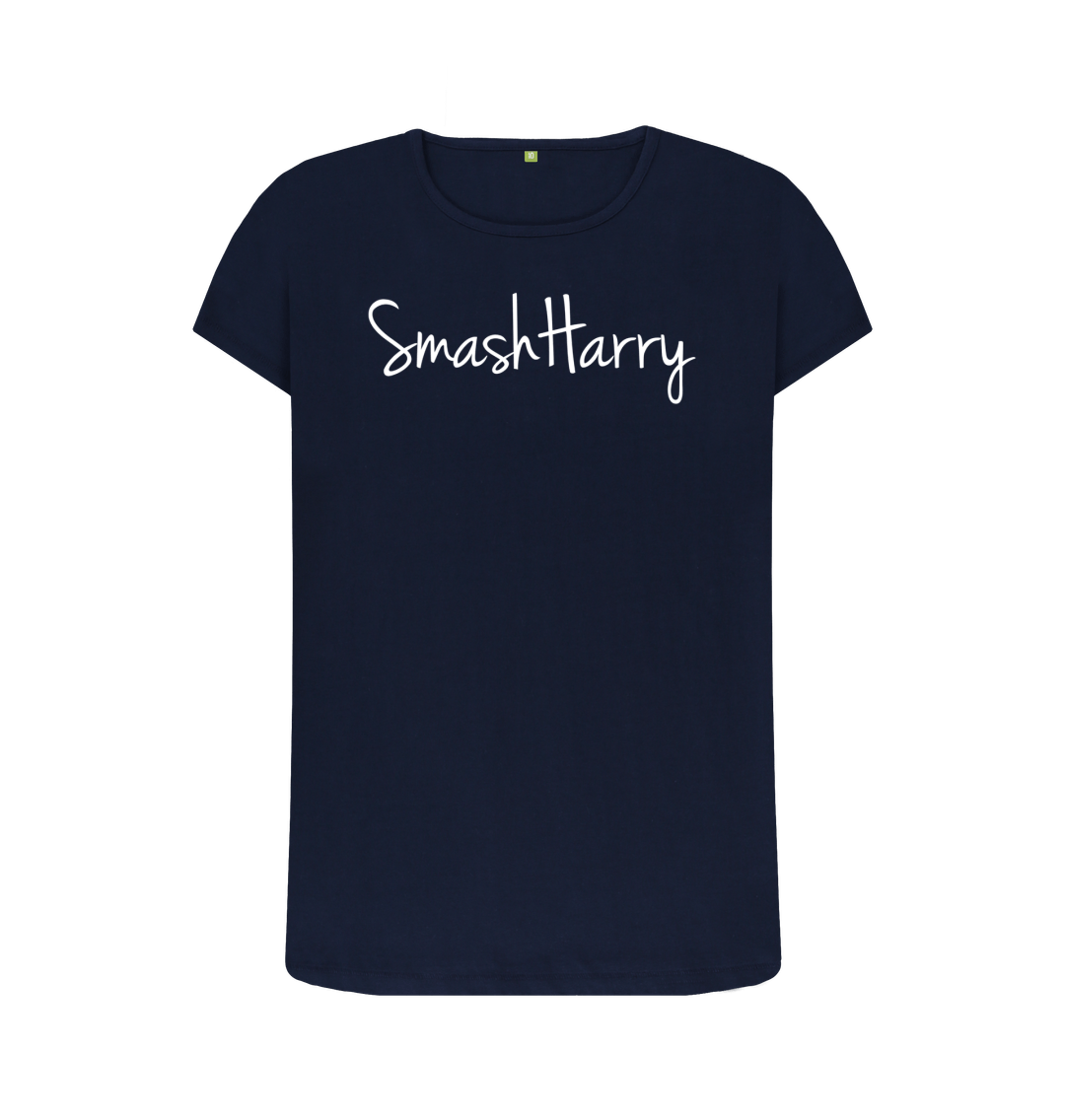 Navy Blue Printed T-shirt Front