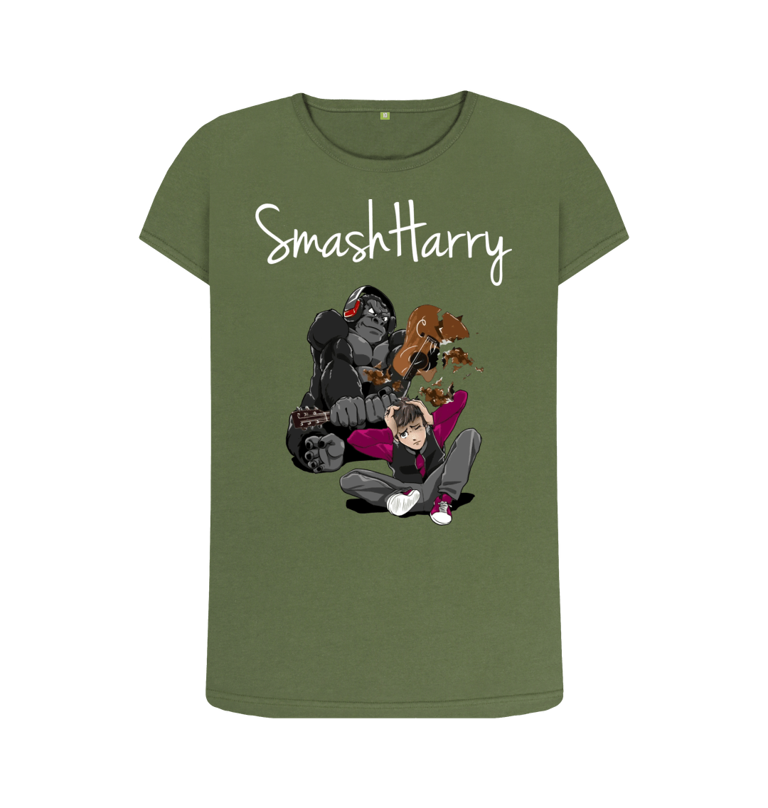 Khaki Printed T-shirt Front