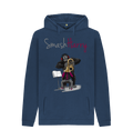 Navy Printed Hoody Front