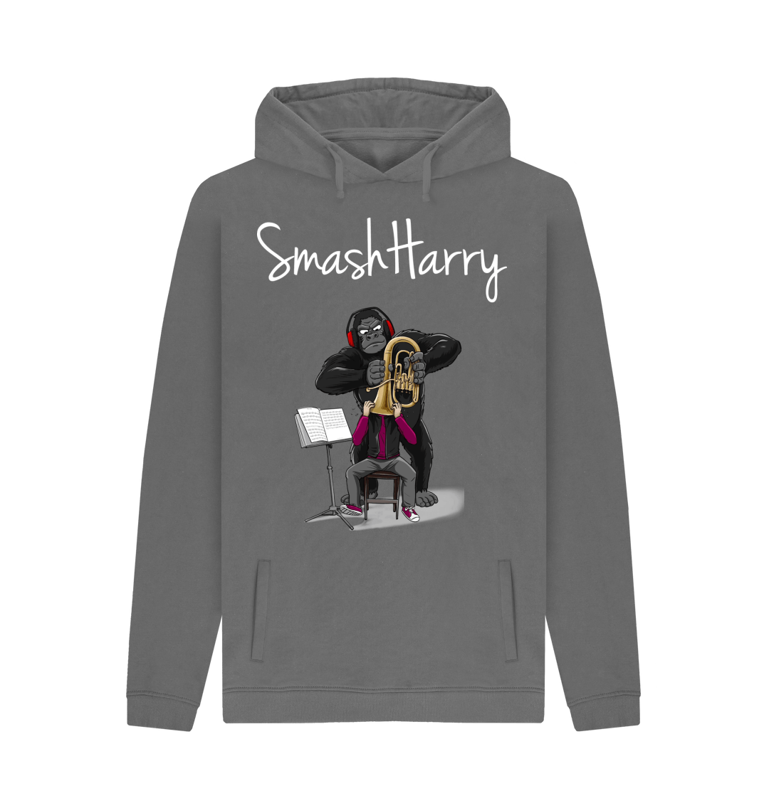 Slate Grey Printed Hoody Front