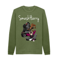 Khaki Printed Sweater Front